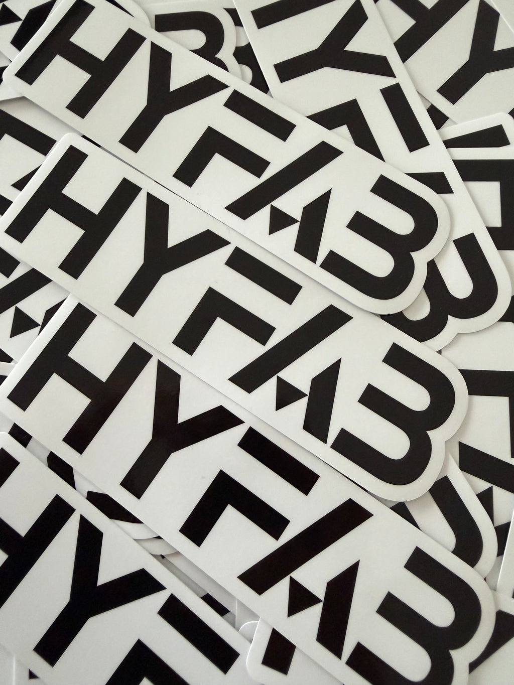HYFAB - Die Cut Sticker (Black on White)