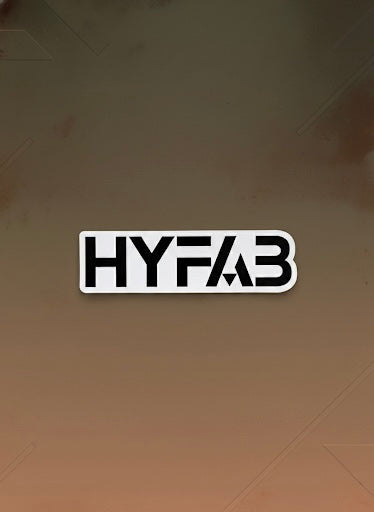 HYFAB - Die Cut Sticker (Black on White)